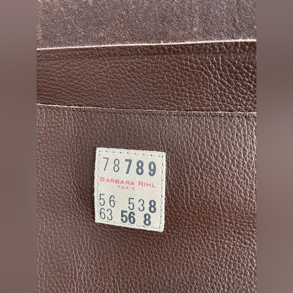 Barbara Rihl Paris Leather Zip - Around Purse Travel Tote Bag, Brown, Women’s - Picture 7 of 9